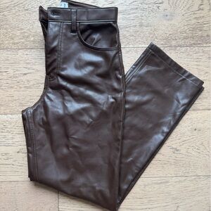 Abercrombie & Fitch Chocolate Faux Leather Pants
